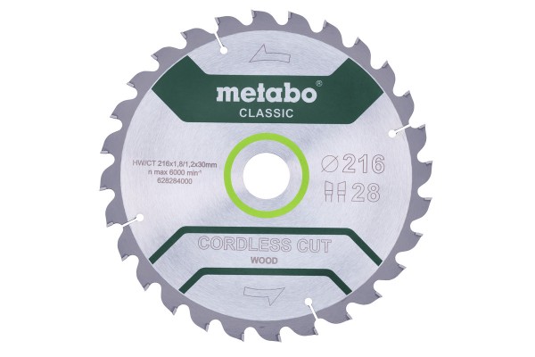 Metabo CordlessCutClassic 216x30 28 WZ 5°, 628284000