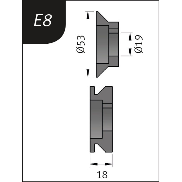 Metallkraft Biegerollensatz Typ E8, Ø 53 x 19 x 18 mm, 3880128