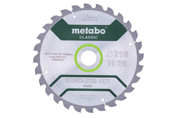 Metabo CordlessCutClassic 216x30 28WZ 5° /B, 628665000