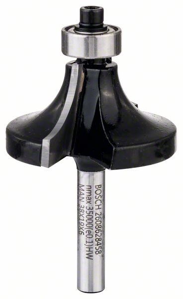 Bosch Abrundfräser, 6 mm, R1 12,7 mm, D 38,1 mm, L 18,6 mm, G 60 mm 2608628458