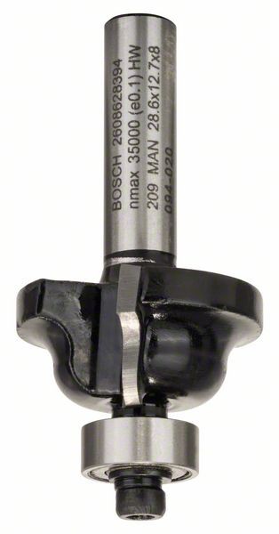 Bosch Kantenformfräser B, 8 mm, R1 4 mm, B 8 mm, L 12,4 mm, G 54 mm 2608628394