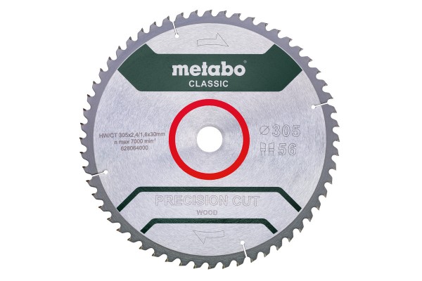 Metabo PrecisionCutClassic 305x30,56 WZ 5°neg, 628064000