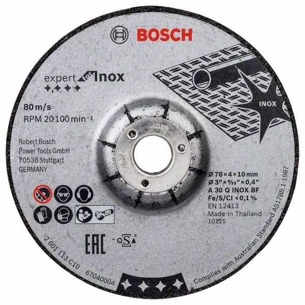 Bosch EXPERT for Inox 2 Stck. x 76 x 4 x 10 mm Schruppscheibe. 2608601705