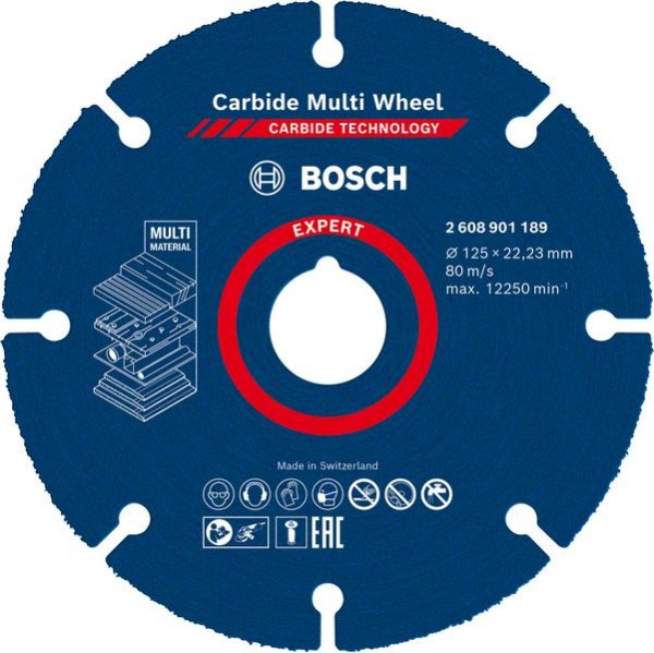Bosch EXPERT Carbide Multi Wheel Trennscheibe, 125 mm, 22,23 mm 2608901189