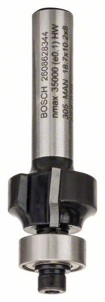 Bosch Abrundfräser, 8 mm, R1 3 mm, L 10,2 mm, G 53 mm 2608628344