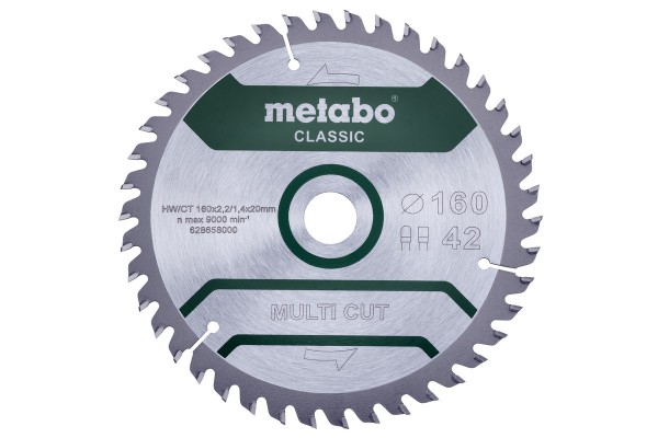 Metabo MultiCutClassic 160x20 42 FZ/TZ 10° / B, 628658000