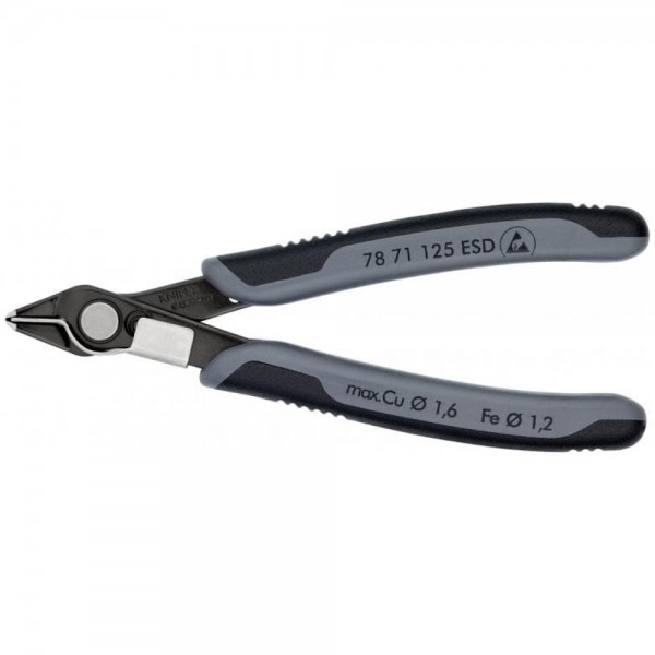 Knipex Electronic Super Knips® brüniert mit Mehrkomponenten-Hüllen 125 mm, 78 71 125