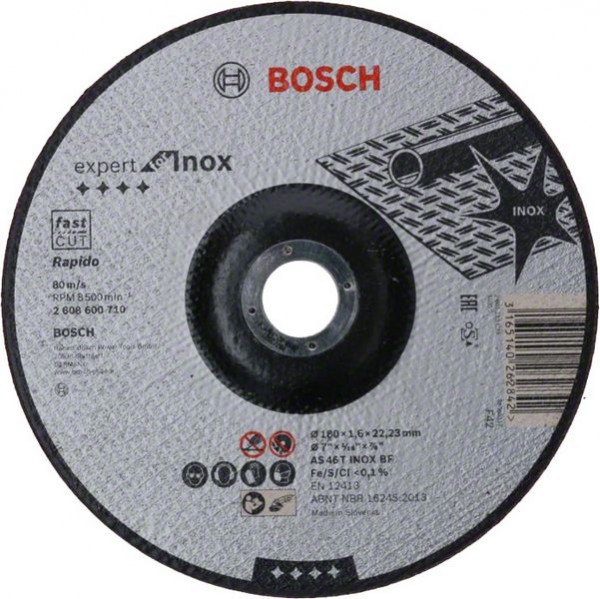 Bosch Trennscheibe gekröpft Rapido AS 46 T INOX BF, 180 mm, 1,6 mm 2608600710