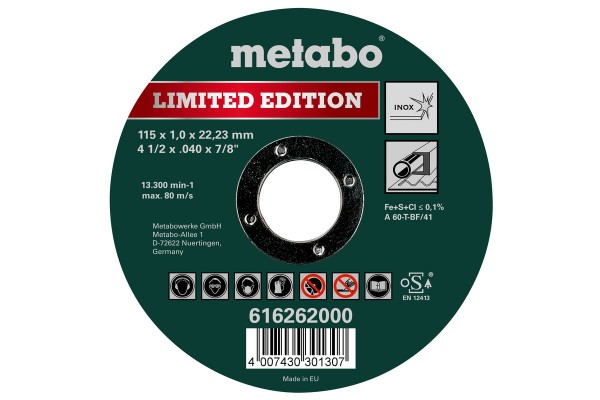 Metabo Limited Edition 115x1,0x22,23 Inox, 616262000