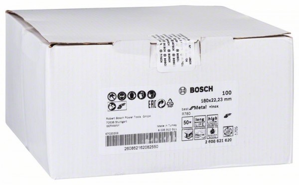 Bosch Fiberschleifscheibe R780, K: 100 Für große Winkelschleifer 2608621620