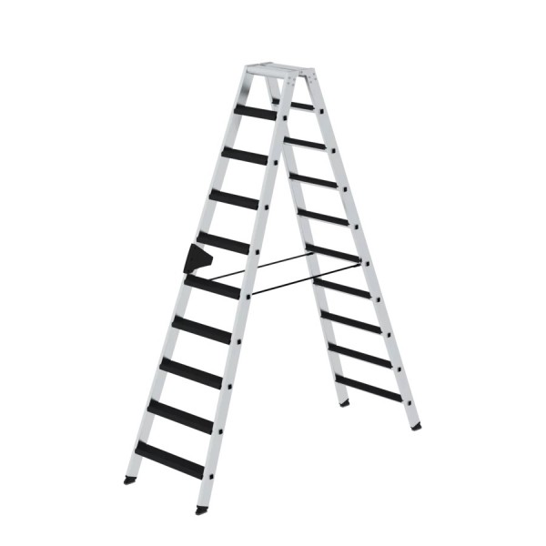 Günzburger Aluminium-Stehleiter-relax step-beidseitig begehbar 2 x 10 Stufen, 42220