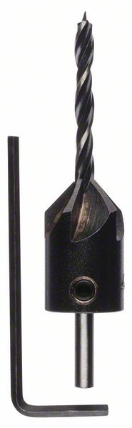 Bosch Holzspiralbohrer mit 90°-Senker, 4 mm, 16 mm 2608596391