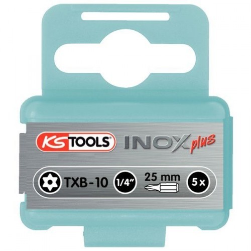 KS Tools 1/4 INOX+ Bit TX m.Bohrung,25mm,TB40,5er Pack, 910.2365