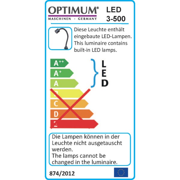 Optimum LED-Maschinenlampe LED 3-500, 3351010