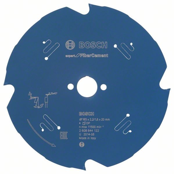 Bosch Kreissägeblatt Expert for Fibre Cement, 165 x 20 x 2,2 mm, 4 2608644122
