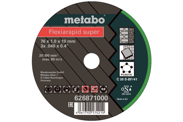 Metabo 5 Flexiarapid super 76x1,0x10mm Universal, 626871000