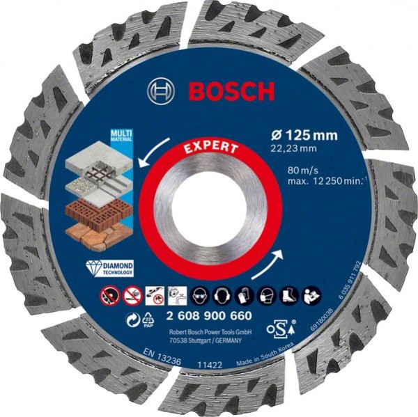 Bosch EXPERT Diamanttrennscheiben, 125 x 22,23 x 2,2 x 12 mm 2608900660