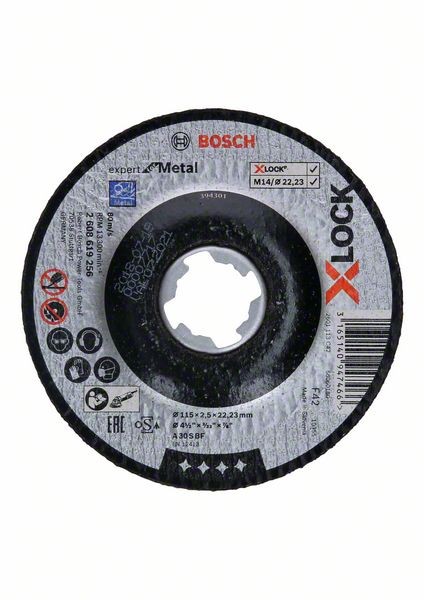 Bosch X-LOCK Expert for Metal 115 x 2,5 x 22,23 Trennscheibe gekröpft 2608619256