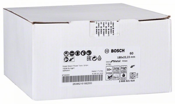 Bosch Fiberschleifscheibe R780 Best for Metal, 180 x 22,23 mm, 60 2608621618