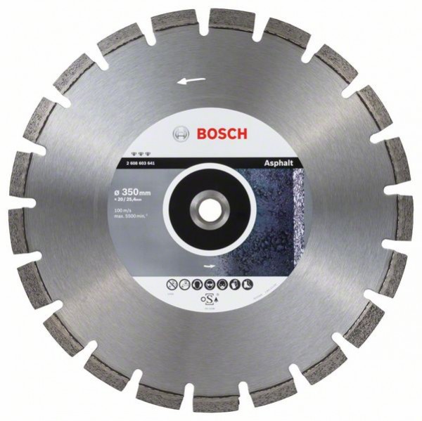 Bosch Diamanttrennscheibe Best, 350 x 20,00 + 25,40 x 3,2 x 12 mm 2608603641