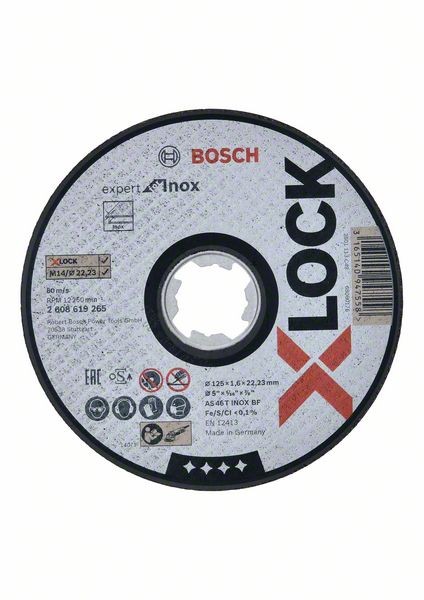 Bosch X-LOCK Trennscheibe Expert for Inox 125 x 1,6 x 22,23, gerade 2608619265