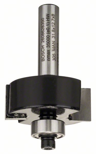 Bosch Falzfräser, 8 mm, B 9,5 mm, D 31,8 mm, L 12,5 mm, G 54 mm 2608628350
