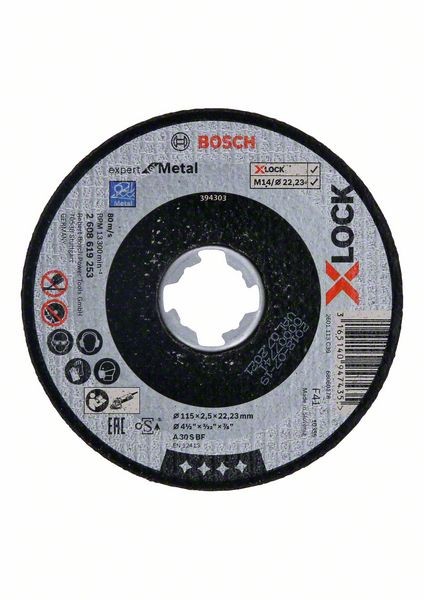 Bosch X-LOCK Expert for Metal 115 x 2,5 x 22,23 Trennscheibe gerade 2608619253