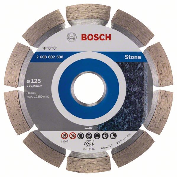 Bosch Diamanttrennscheibe, 125 x 22,23 x 1,6 x 10 mm, 1er-Pack 2608602598