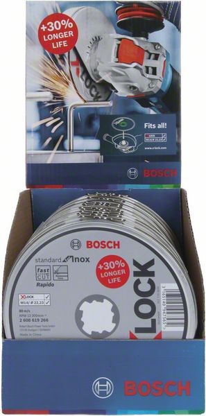 Bosch X-LOCK Standard for Inox 10 x 115 x 1 x 22,23 mm Trennscheibe 2608619266