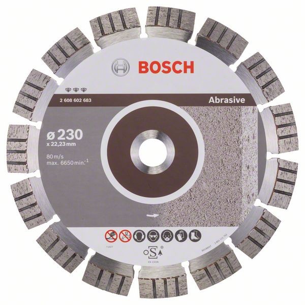 Bosch Diamanttrennscheibe Best for Abrasive, 230 x22,23 x 2,4 x 15 mm 2608602683