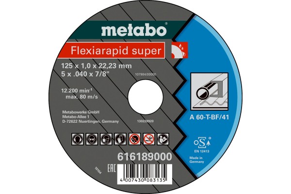 Metabo Flexiarapid super 115x1,0x22,23 Stahl, 616188000
