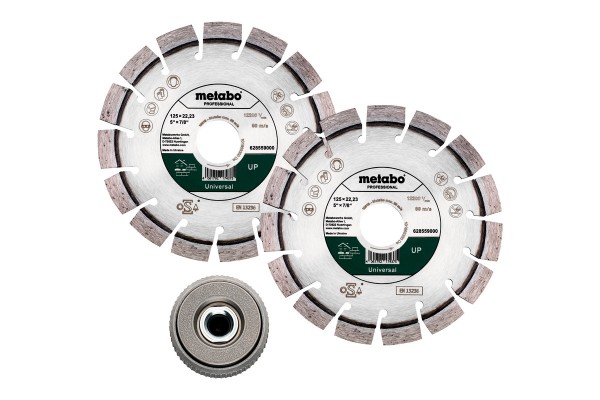 Metabo Set:2xDia-TS 125mm,UP+1xQuickspannmutter, 628582000