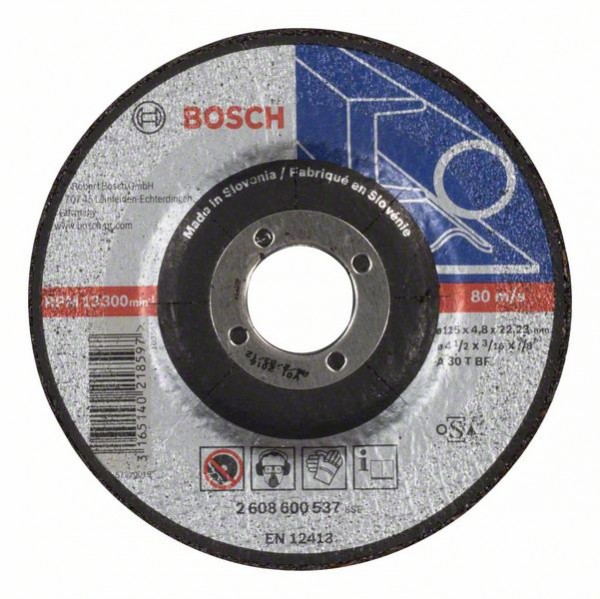 Bosch Schruppscheibe gekröpft A 30 T BF, 115 mm, 22,23 mm, 4,8 mm 2608600537