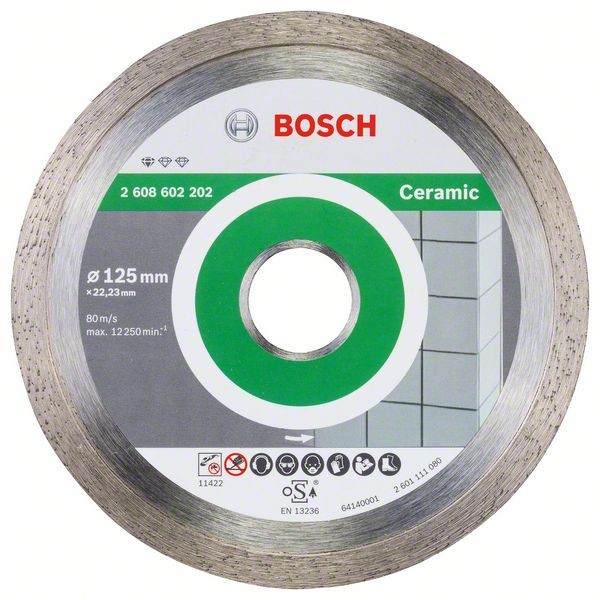 Bosch Diamanttrennscheibe, 125 x 22,23 x 1,6 x 7 mm, 1er-Pack 2608602202