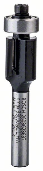 Bosch Laminat-Bündigfräser, 1/4 Zoll, D1 12,7 mm, L 12,7 mm, G 56 mm 2608628637