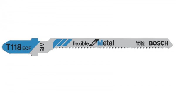 Bosch Stichsägeblatt T 118 EOF Flexible for Metal, 5er-Pack 2608634237