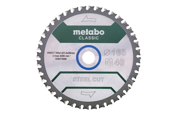 Metabo SteelCutClassic 165x20 Z40 FZFA/FZFA 4°, 628273000