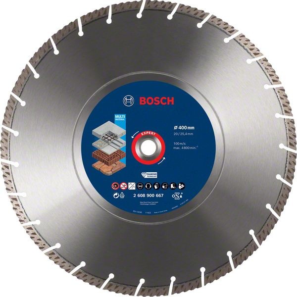 Bosch EXPERT MultiMaterial Trennscheiben, 400 x 20/25,40 x 3,3 x 12mm 2608900667