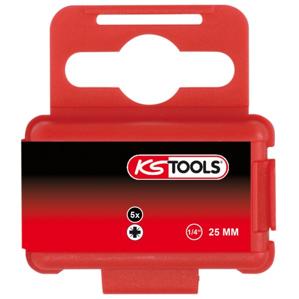 KS Tools 1/4&quot; Bit,25mm,PZ3,5er Pack, 911.2226