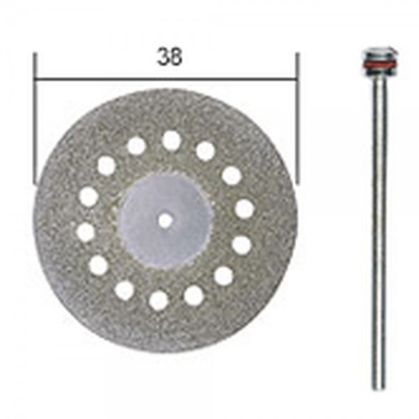 Proxxon Diamantierte Trennscheibe (Ø 38 mm) mit Kühllöchern , + 1 Träger, 28846