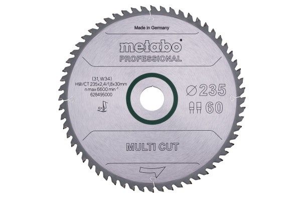 Metabo MultiCutProf Ø235x2.4/1.8x30 60 FZ/TZ15°, 628495000