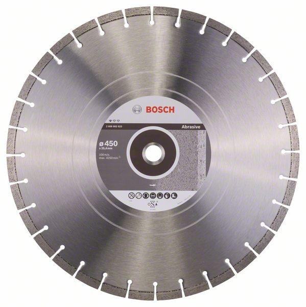 Bosch Diamanttrennscheibe for Abrasive, 450 x 25,40 x 3,6 x 10 mm 2608602623