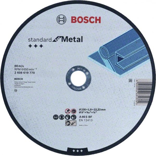 Bosch Standard for Metal Trennscheibe gerade, 230 mm, 22,23 mm 2608619770