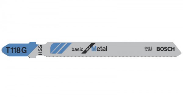 Bosch Stichsägeblatt T 118 G Basic for Metal, 5er-Pack 2608631012