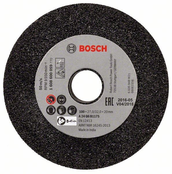 Bosch Schleifscheibe für Geradschleifer, 100 mm, 20 mm, 24 1608600059