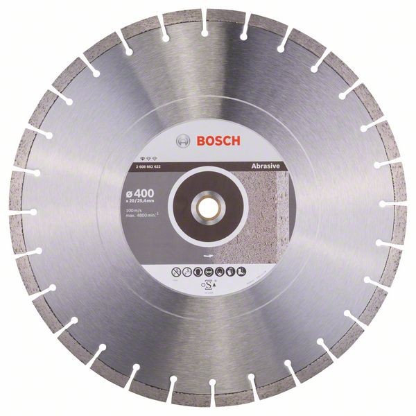 Bosch Diamanttrennscheibe Standard, 400 x 20,00/25,40 x 3,2 x 10 mm 2608602622