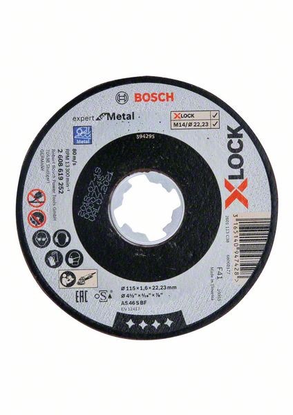 Bosch X-LOCK Expert for Metal 115 x 1,6 x 22,23 Trennscheibe gerade 2608619252