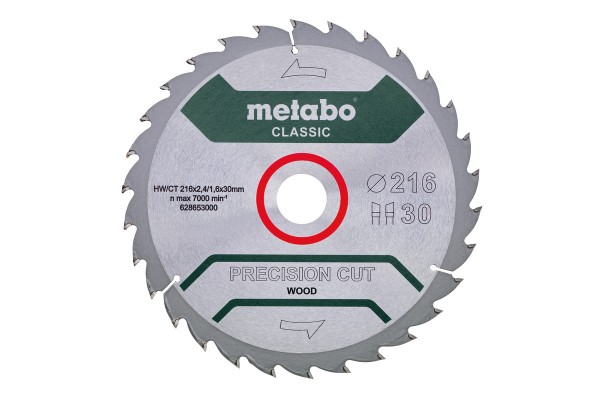 Metabo PrecisionCutClassic 216x30 30WZ 22° / B, 628653000