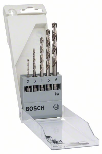 Bosch 5-tlg. Metallbohrer-Set HSS-G, DIN 338, 2–6 mm 2608595517
