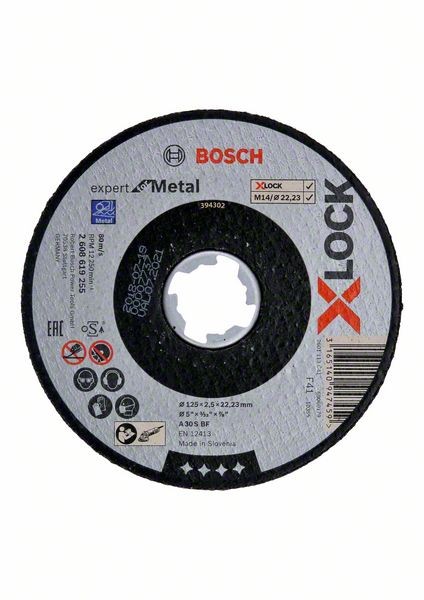 Bosch X-LOCK Expert for Metal 125 x 2,5 x 22,23 Trennscheibe gerade 2608619255